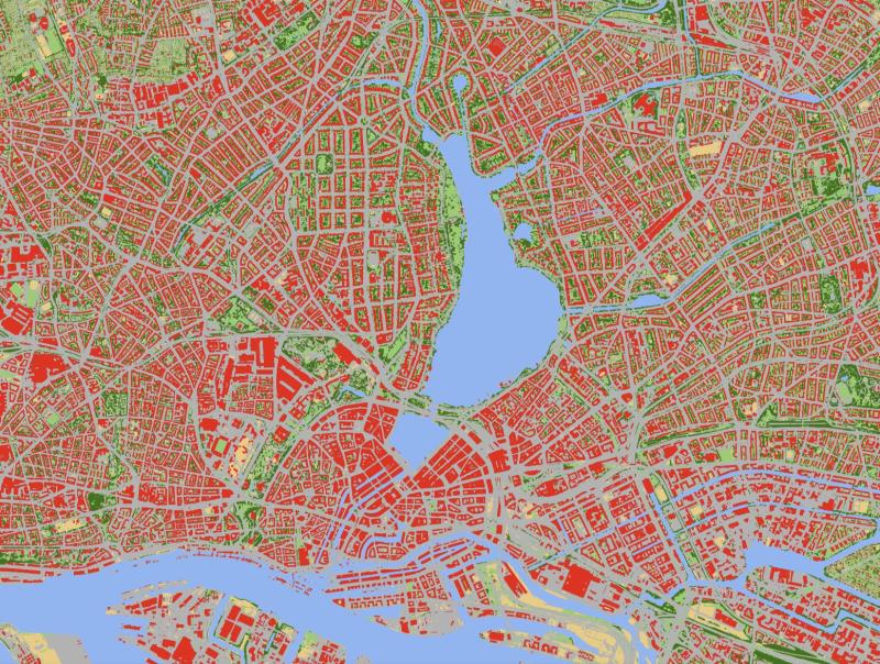 Geoportal Hamburg: Bodenbedeckungskarte